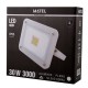 Projetor LED Branco - 30W - Luz Fria