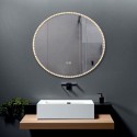 Espelho Redondo com Led e Moldura Decorativa ø80cm