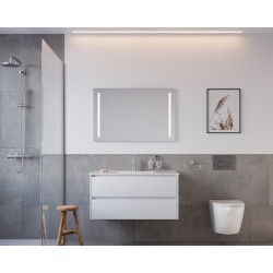 Móvel Suspenso Regina 80 cm + Lavatório Cerâmico